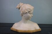 19th Century Alabaster Bust Of Sappho