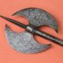 19th Century Double Crescent Silver Koftgari Axe