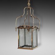  Art Nouveau Brass Framed Lantern