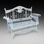 Decorative Cast Metal Two Seater Garden Bench