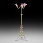 Early 20thC Art Nouveau Adjustable Brass Standard 