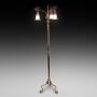 Early 20thC Art Nouveau Brass Standard Lamp 