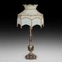 Early 20thC Pressed Brass Oriental Table Lamp