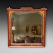 Edwardian Rosewood & Marquetry Over Mantel Mirror