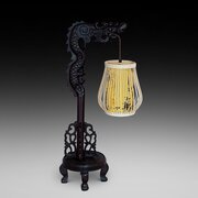 Late 19thC Chinese Import Hardwood Lantern Stand