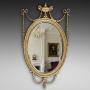 Late Victorian Adam Revival Giltwood Wall Mirror