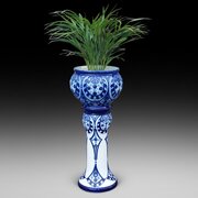 Late Victorian Blue And White Porcelain Jardinière