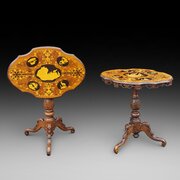 Pair Of 19th Century Black Forest Tilt Tables