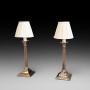 Pair of Brass Corinthian Table Lamps 