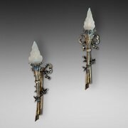 Pair Of Early 20thC Neoclassical Brass Wall Sconce
