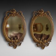Pair Of Late 19thC Gilt Painted Girandoles
