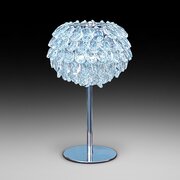 Retro Mid Century Crystal & Chrome Table Lamp