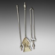 Victorian Brass Set Of Three Fire Irons