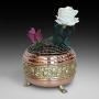 Victorian Copper and Brass Encircled Rose Bowl