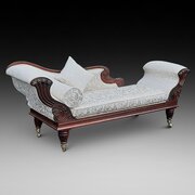 William IV Mahogany Chaise Lounge Récamier 