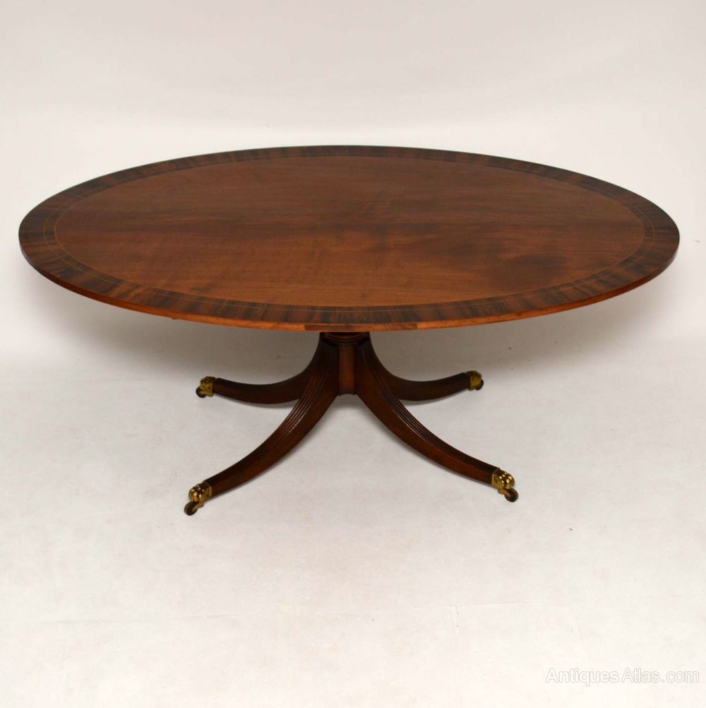 Antique Mahogany Rosewood Oval Dining Table Antiques Atlas