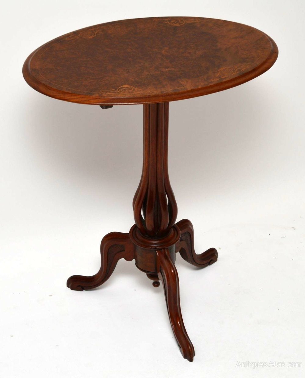 Antique Victorian Burr Walnut Tilt Top Table Antiques Atlas