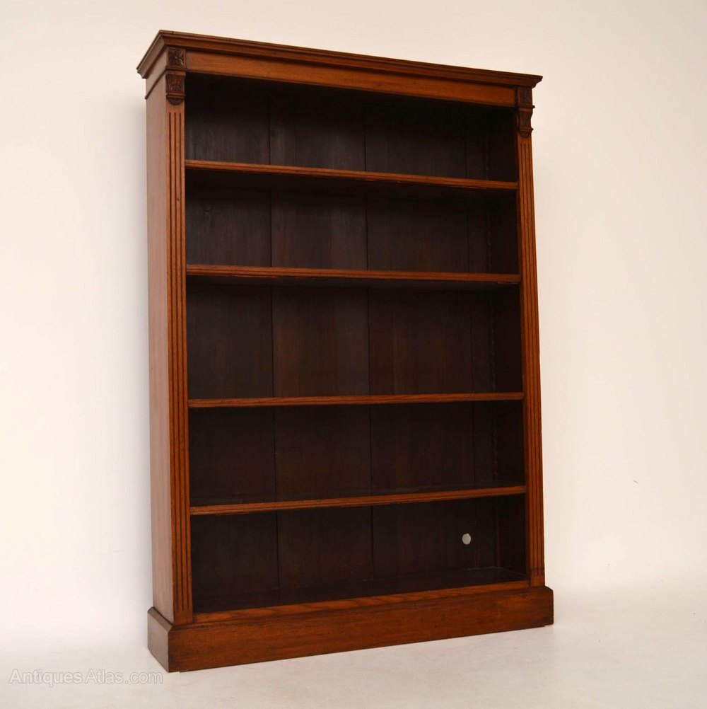 Antique Victorian Oak Open Bookcase Antiques Atlas