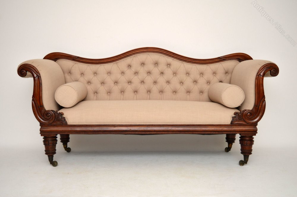 Antique William IV Mahogany Upholstered Sofa Antiques Atlas