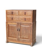 Arts & Crafts Cotswold School Oak Tallboy Cabinet