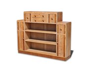 Heals Limed Oak Stepped Bookcase Cabinet