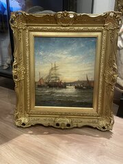 William Thornley - Sunrise On The Tyne, Signed.