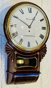 Fine Regency London Drop Dial Fusee Wall Clock
