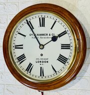 Victorian Stunning 10" Dial Chain Fusee Wall Clock