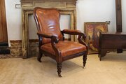 Chair fine William IV Leather reclining armchair