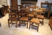Chairs Rare Set Of 10 Irish Oak Clogher Union 1870