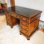 Desk rare Pollard and burr Oak Victorian c1850