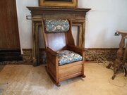 rare arts and crafts oak lambing rocking chair Rare Arts and Crafts Oak lambing rocking chair