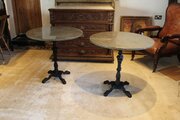 Rare Pair Of Victorian Style Cast Iron Garden Tables 