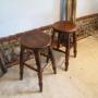 Stools fine pair of Victorian Ash and Elm stools 