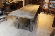 Table Oak refectory farmhouse dining French c1900
