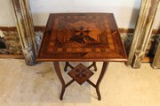 Table Rare West Indian Specimen Wood Marquetry