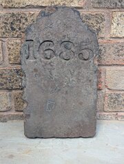 17th Century Grave Marker With Hanging Scene 1685