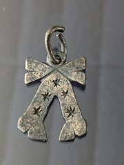 Medieval Silver Love Pendant 15th-16th Century 