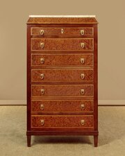 Burr Walnut Bank Of Drawers C.1930