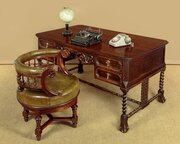 Carved Oak Desk or Bureau Plat c1910