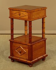 Faux Bamboo Bedside Cabinet C.1890