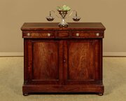 Flame Mahogany Chiffonier Side Cabinet C.1870