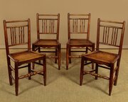 Set Of Four Sussex Cottage Dining Chairs C.1820