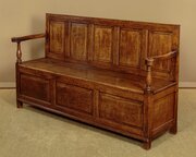 Georgian Oak Box Settle C.1790