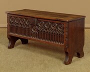 Gothic Carved Oak Coffer