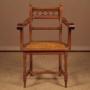 Gothic Oak Desk Armchair c.1890.