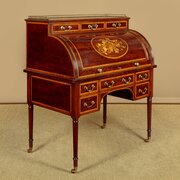 Inlaid Mahogany Cylinder Desk c1905