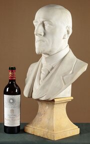 J.W Rollins Marble Bust Of A Gentleman Dated 1897