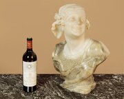 Large Alabaster Bust Of A Woman C.1900