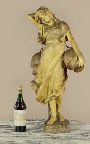 Large Art Nouveau Figure By Goldscheider C.1900